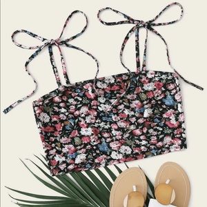 floral cropped top